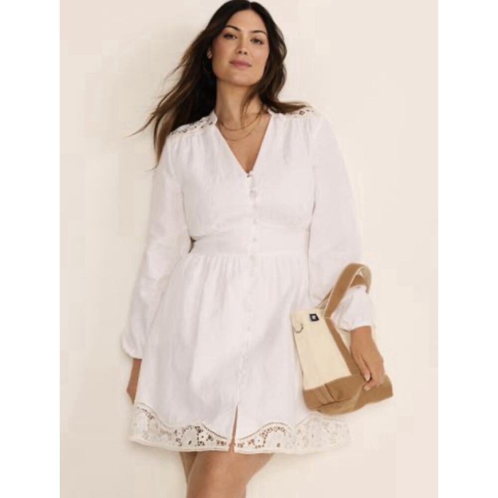 Lands End Romantic Linen Dress